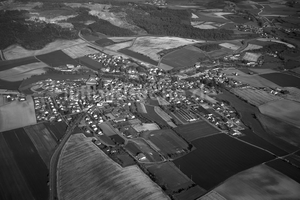 Maroldsweisach von oben - Ortsansicht der zum Landkreis Haßberge gehörenden Gemeinde Maroldsweisach im Bundesland Bayern