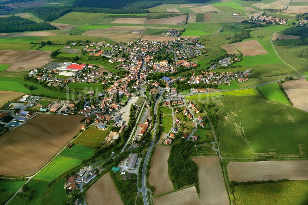 Luftaufnahme Maroldsweisach - Ortsansicht der zum Landkreis Haßberge gehörenden Gemeinde Maroldsweisach im Bundesland Bayern