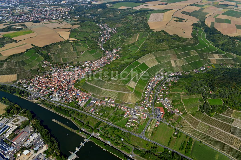 Luftbild Heidingsfeld - Ortsbereich am Weinbaugebiet in Heidingsfeld im Bundesland Bayern, Deutschland