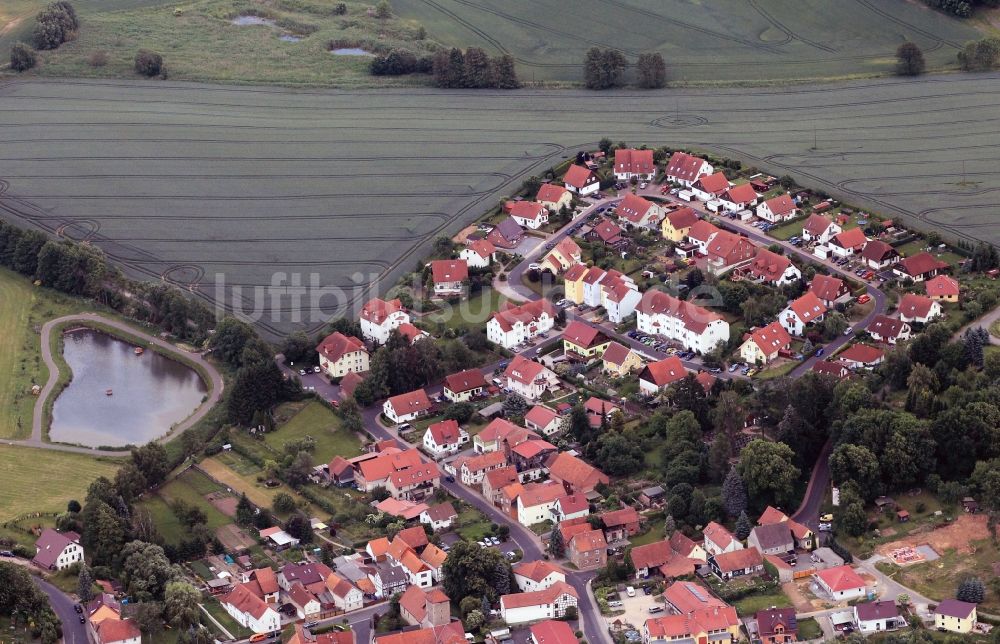 Krauthausen aus der Vogelperspektive: Ortsübersicht von Krauthausen im Bundesland Thüringen