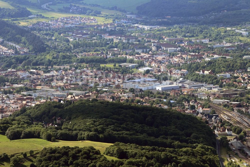 Eisenach aus der Vogelperspektive: Ortsübersicht aus Osten von Eisenach im Bundesland Thüringen