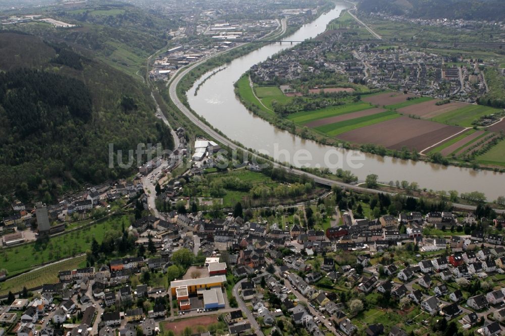 Trier Ruwer / Eitelsbach von oben - Ortsbezirk Ruwer / Eitelsbach in Trier im Bundesland Rheinland-Pfalz