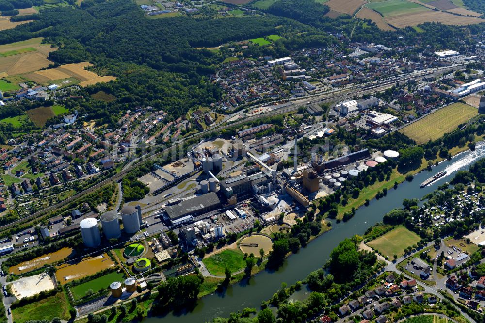 Luftbild Frickenhausen am Main - Ortschaft an den Fluss- Uferbereichen des Main in Frickenhausen am Main im Bundesland Bayern, Deutschland