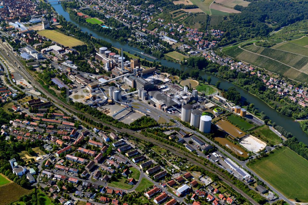 Luftbild Frickenhausen am Main - Ortschaft an den Fluss- Uferbereichen des Main in Frickenhausen am Main im Bundesland Bayern, Deutschland