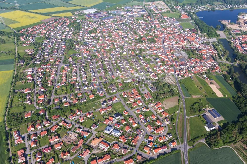 Luftbild Sand am Main - Ortschaft an den Fluss- Uferbereichen des Main in Sand am Main im Bundesland Bayern, Deutschland