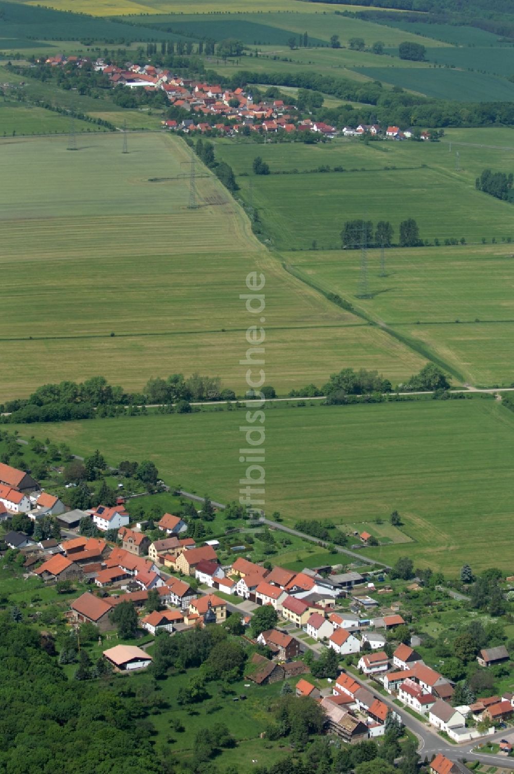 Luftbild Hörsel OT Weingarten - Ortschaft Weingarten in Thüringen