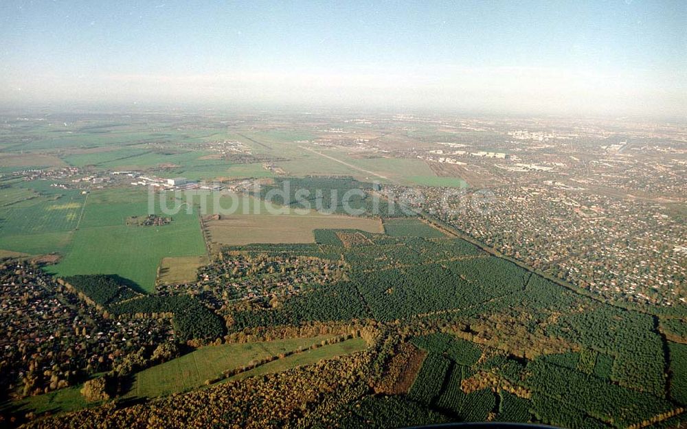 Schönefeld / Brandenburg von oben - Ortschaften und Umgebung des künftigen Großflughafens Berlin - Schönefeld.