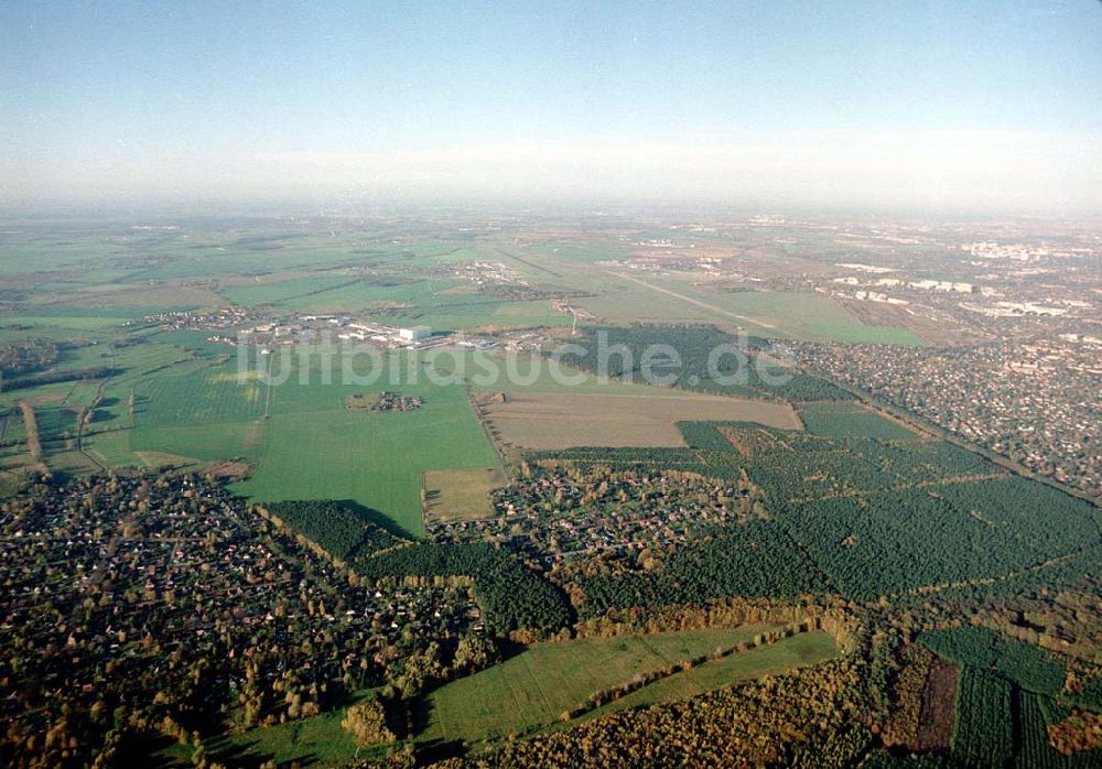 Schönefeld / Brandenburg von oben - Ortschaften und Umgebung des künftigen Großflughafens Berlin - Schönefeld.