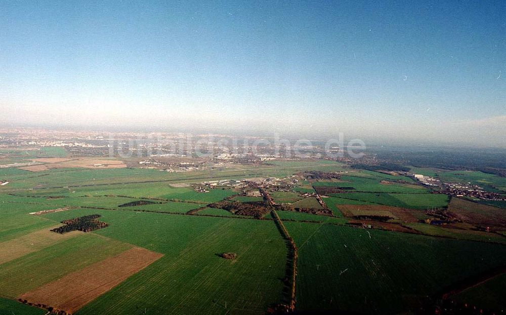 Schönefeld / Brandenburg von oben - Ortschaften und Umgebung des künftigen Großflughafens Berlin - Schönefeld.