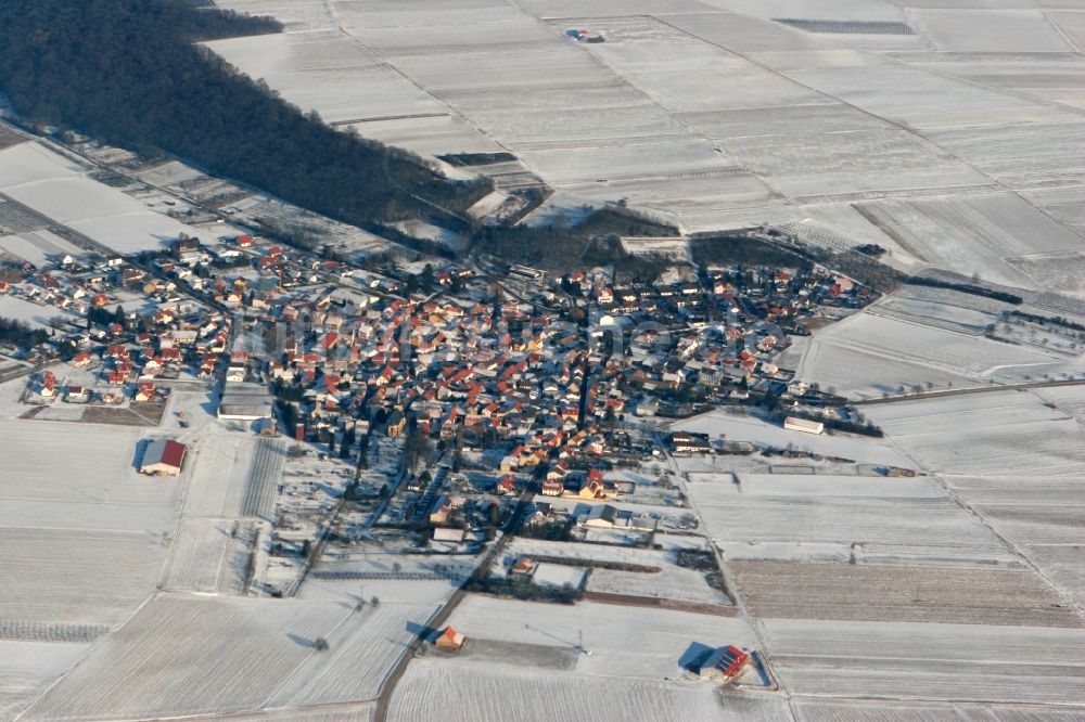 Luftaufnahme Ober-Hilbersheim - Ortsgemeinde in Ober-Hilbersheim im Bundesland Rheinland-Pfalz