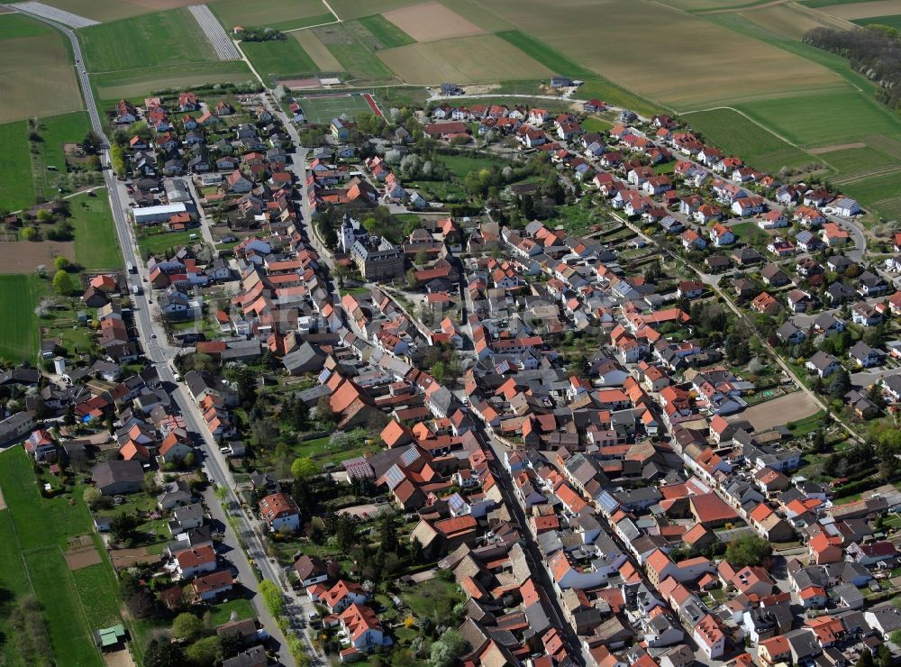 Luftbild Partenheim - Ortsgemeinde Partenheim im Rheinhessischen Hügelland der Verbandsgemeinde Wörrstadt im Landkreis Alzey-Worms in Rheinland-Pfalz