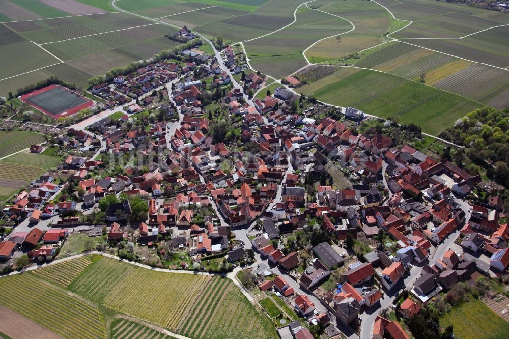 Luftaufnahme Spiesheim - Ortsgemeinde Spiesheim in der Verbandsgemeinde Wörrstadt im Landkreis Alzey-Worms in Rheinland-Pfalz