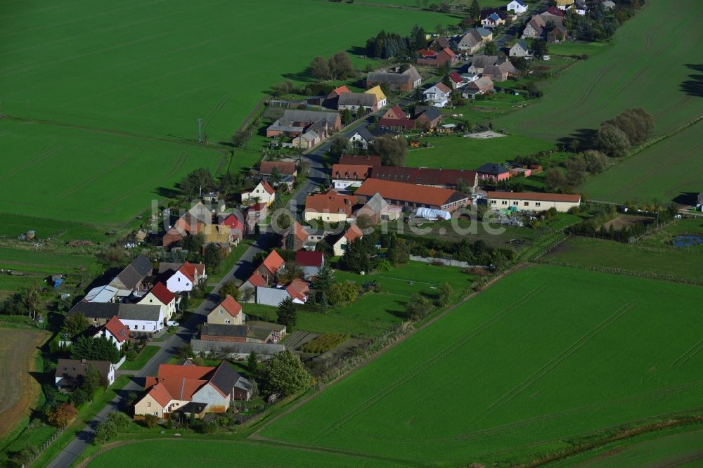 Horstdorf aus der Vogelperspektive: Ortskern in Horstdorf im Bundesland Sachsen-Anhalt