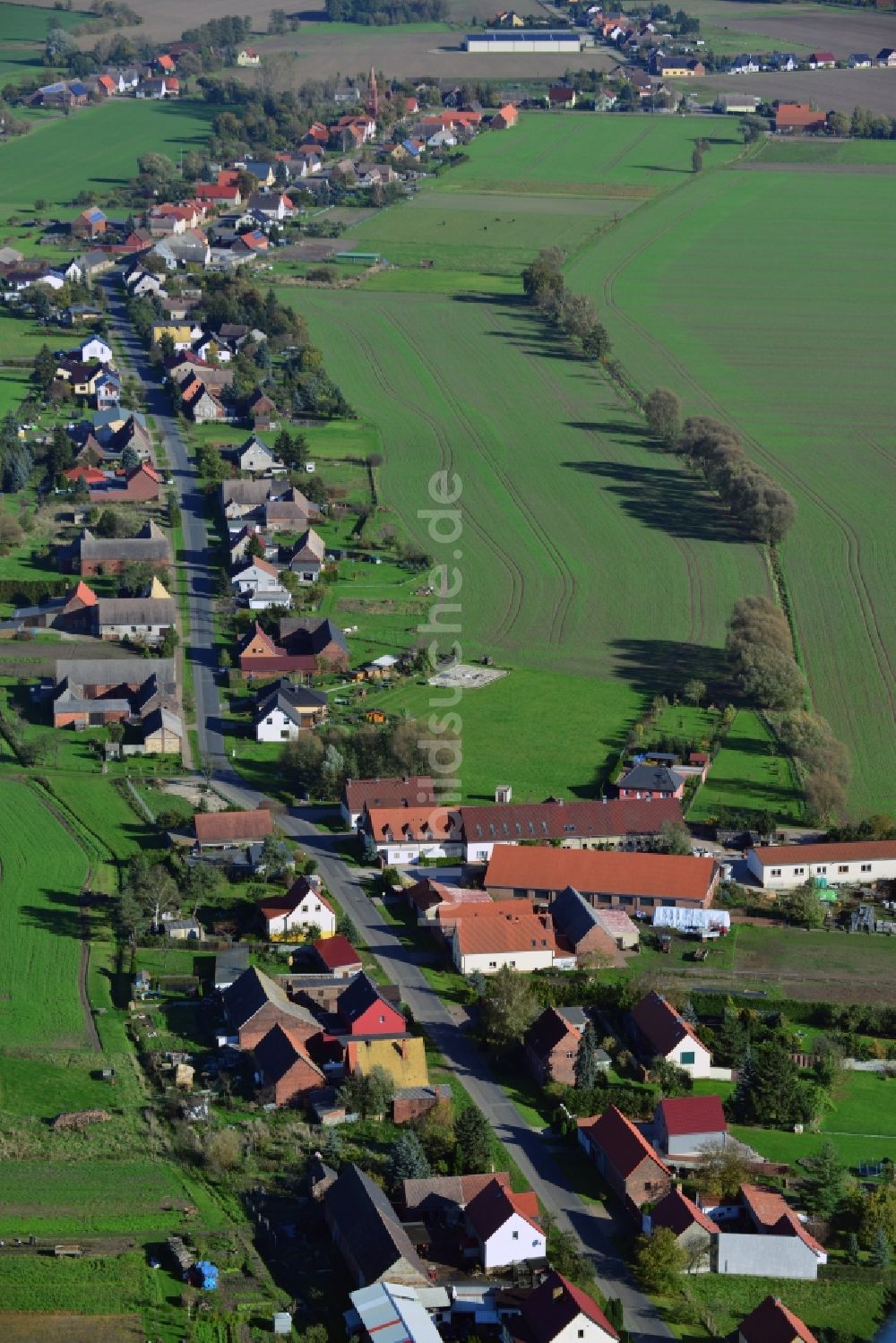 Horstdorf von oben - Ortskern in Horstdorf im Bundesland Sachsen-Anhalt