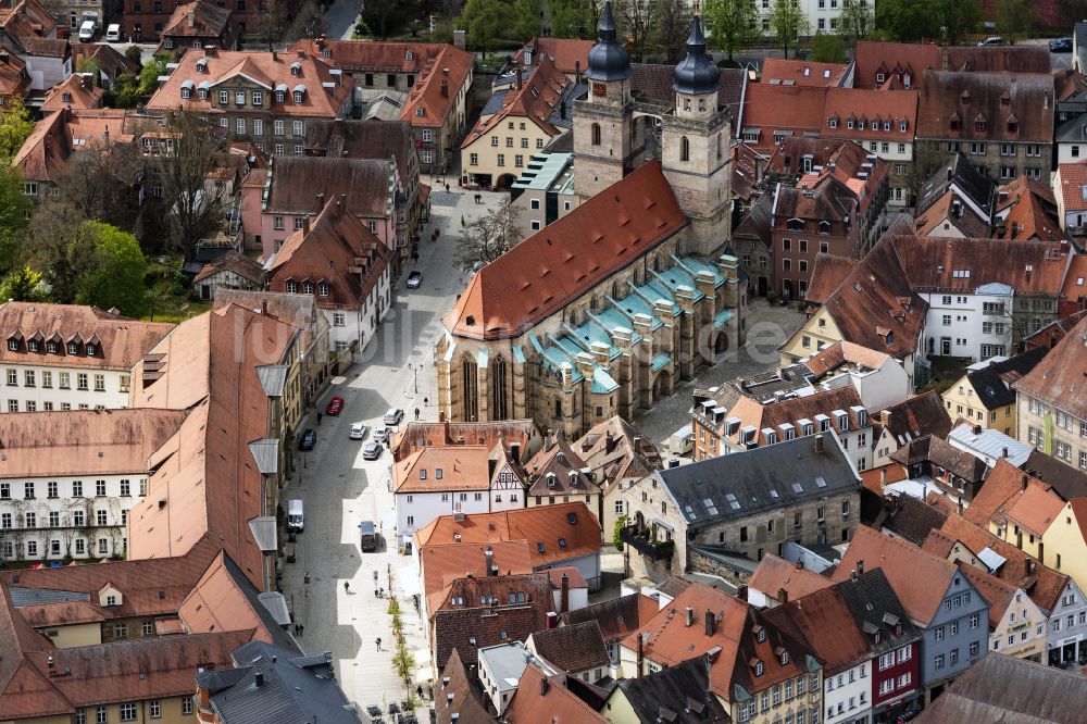 Bayreuth aus der Vogelperspektive: Ortskern am Markt in Bayreuth im Bundesland Bayern, Deutschland