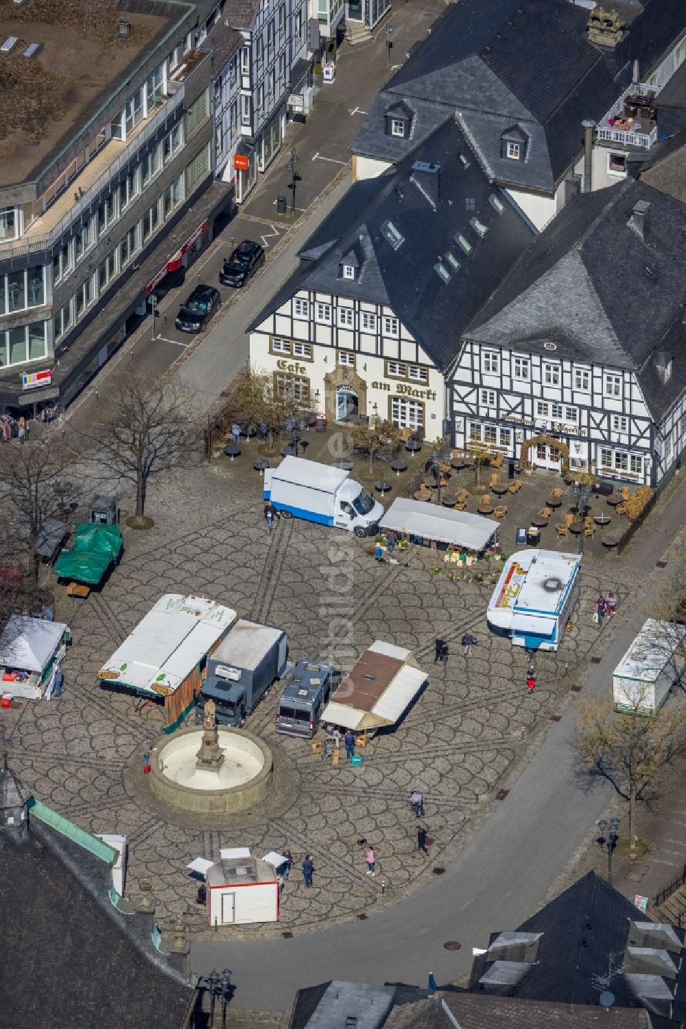 Luftbild Brilon - Ortskern am Markt in Brilon im Bundesland Nordrhein-Westfalen, Deutschland