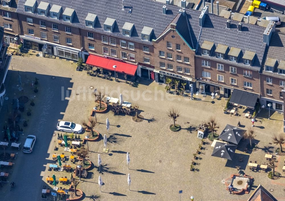 Luftbild Wesel - Ortskern am Markt - Kornmarkt - in Wesel im Bundesland Nordrhein-Westfalen, Deutschland