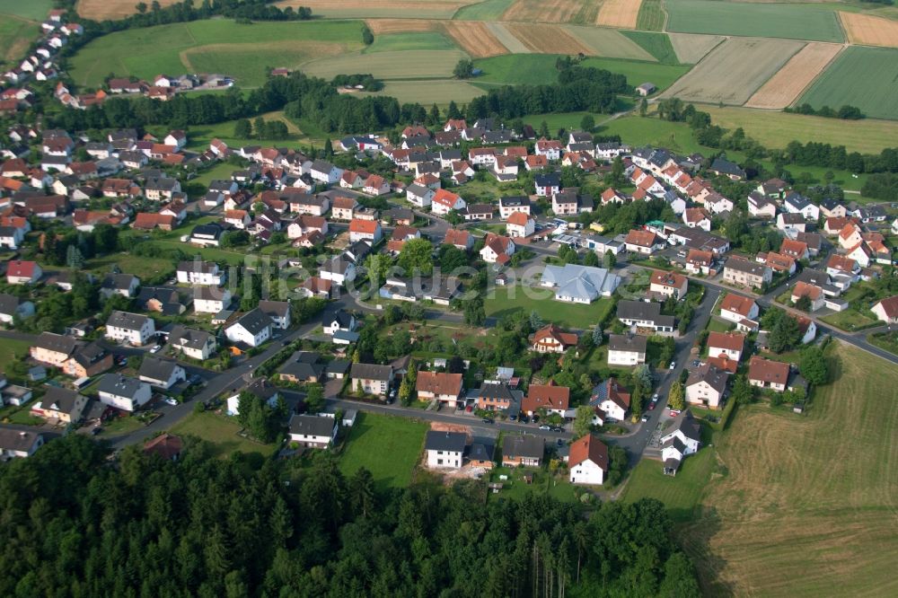 Luftbild Neuhof - Ortskern am Markt in Neuhof im Bundesland Hessen, Deutschland