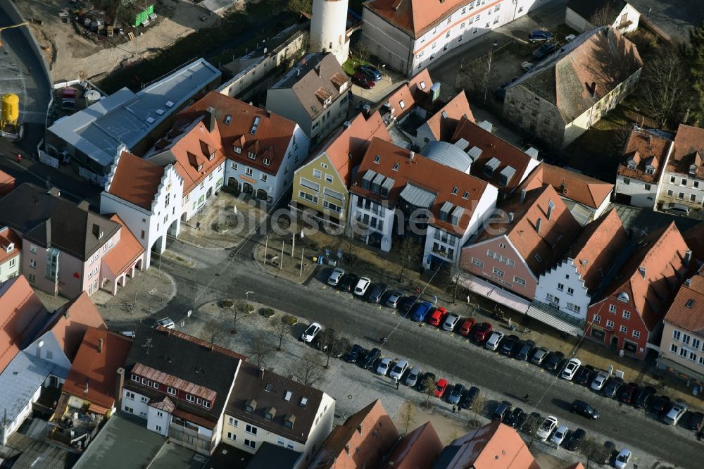 Neumarkt in der Oberpfalz von oben - Ortskern am Markt in Neumarkt in der Oberpfalz im Bundesland Bayern