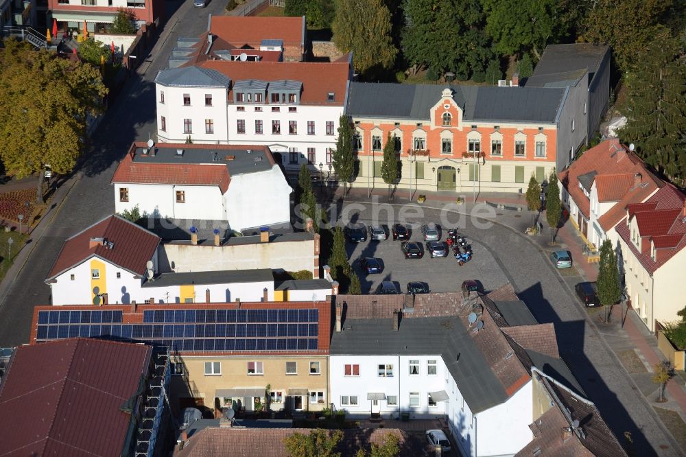 Luftbild Werneuchen - Ortskern am Markt in Werneuchen im Bundesland Brandenburg