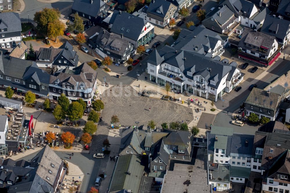 Winterberg von oben - Ortskern am Markt in Winterberg im Bundesland Nordrhein-Westfalen