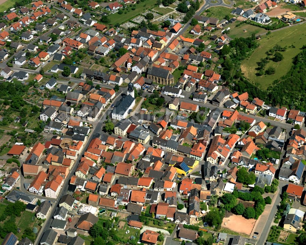 Merxheim aus der Vogelperspektive: Ortskern von Merxheim im Bundesland Rheinland-Pfalz