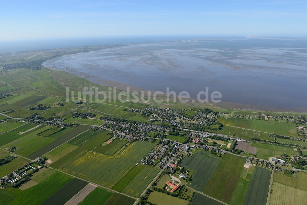 Luftbild Morsum - Ortskern und Orts- Zentrum an der Meeres- Küste der Nordsee in Morsum im Bundesland Schleswig-Holstein