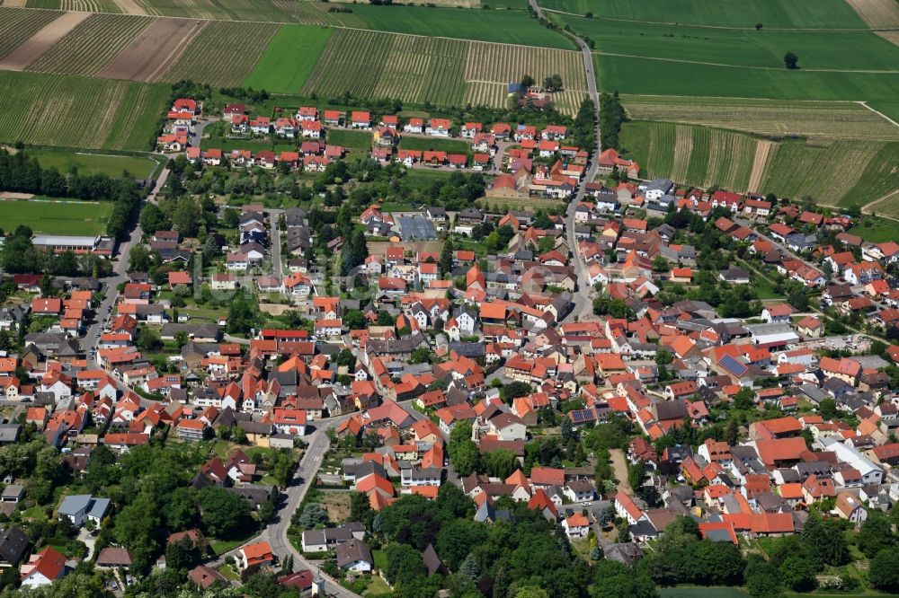 Luftbild Schornsheim - Ortskern von Schornsheim im Bundesland Rheinland-Pfalz