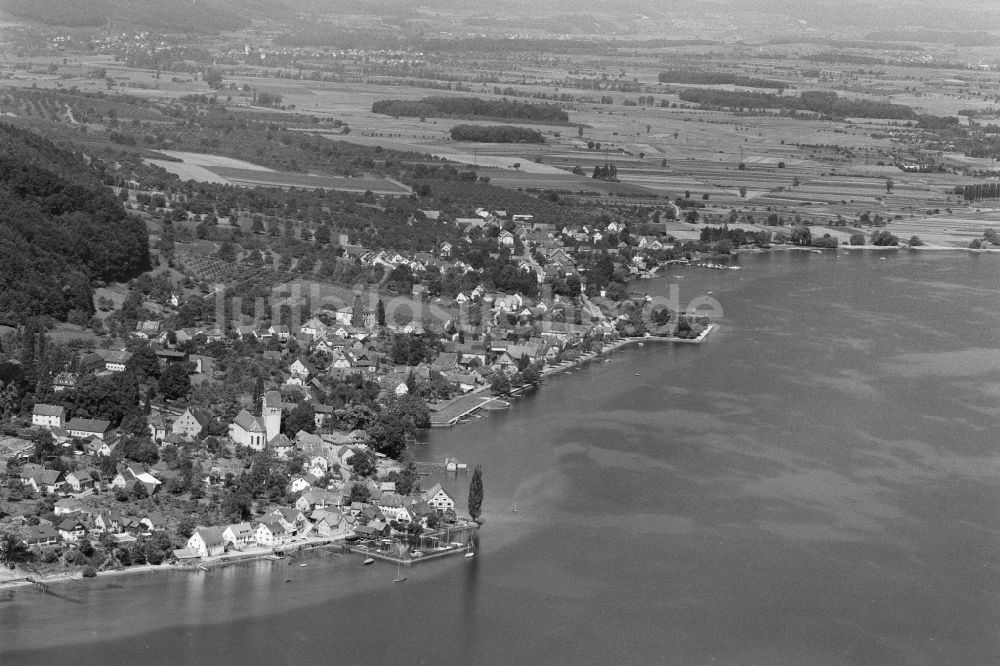 Luftbild Bodman-Ludwigshafen - Ortskern am Uferbereich des Bodensee in Bodmann im Bundesland Baden-Württemberg, Deutschland