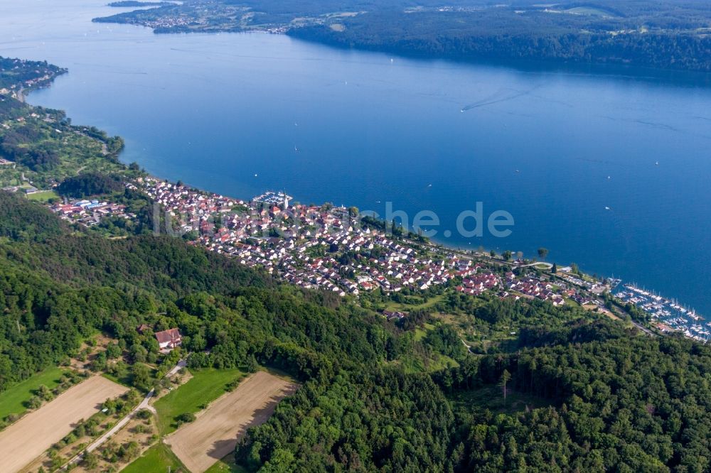 Luftbild Sipplingen - Ortskern am Uferbereich des Bodensee in Sipplingen im Bundesland Baden-Württemberg, Deutschland