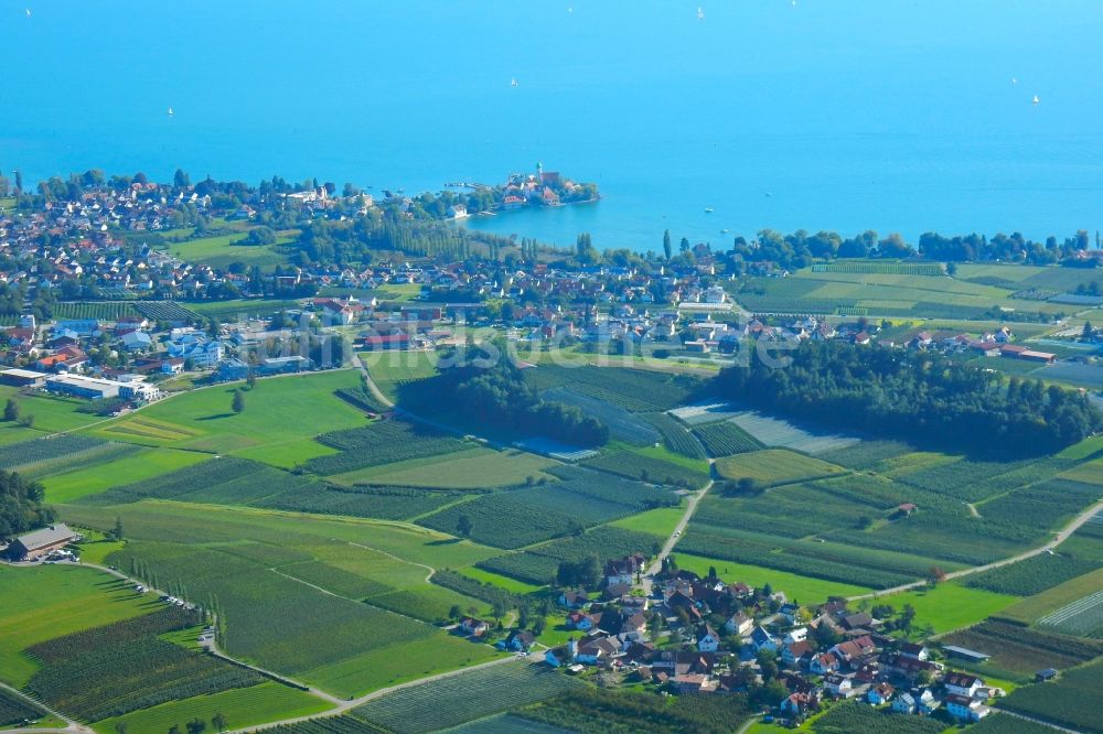 Luftbild Wasserburg (Bodensee) - Ortskern am Uferbereich des Bodensee in Wasserburg (Bodensee) im Bundesland Bayern, Deutschland