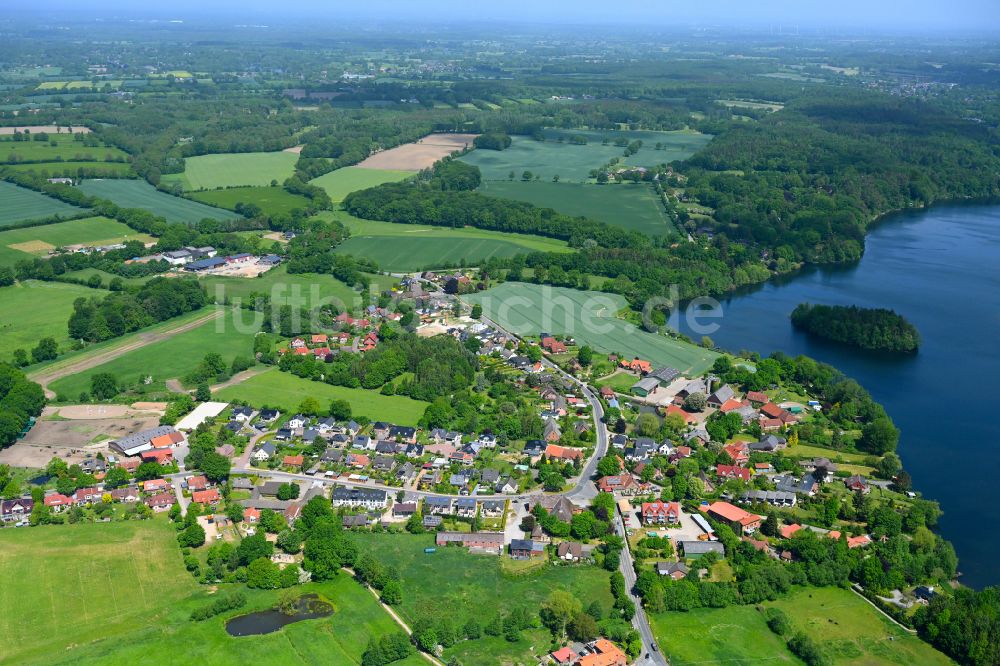 Luftbild Großensee - Ortskern am Uferbereich des Großensee in Großensee im Bundesland Schleswig-Holstein, Deutschland