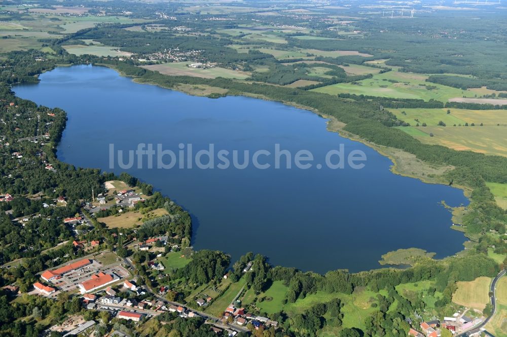 Luftbild Klausdorf - Ortskern am Uferbereich des Mellensee in Klausdorf im Bundesland Brandenburg