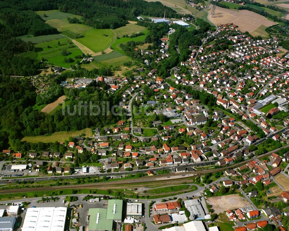 Luftbild Murg - Ortskern am Uferbereich des Rhein - Flussverlaufes in Murg im Bundesland Baden-Württemberg, Deutschland