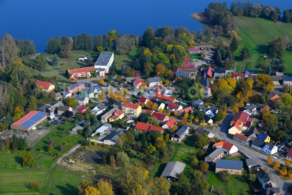 Luftaufnahme Wandlitz - Ortskern am Uferbereich des Wandlitzer See in Wandlitz im Bundesland Brandenburg, Deutschland