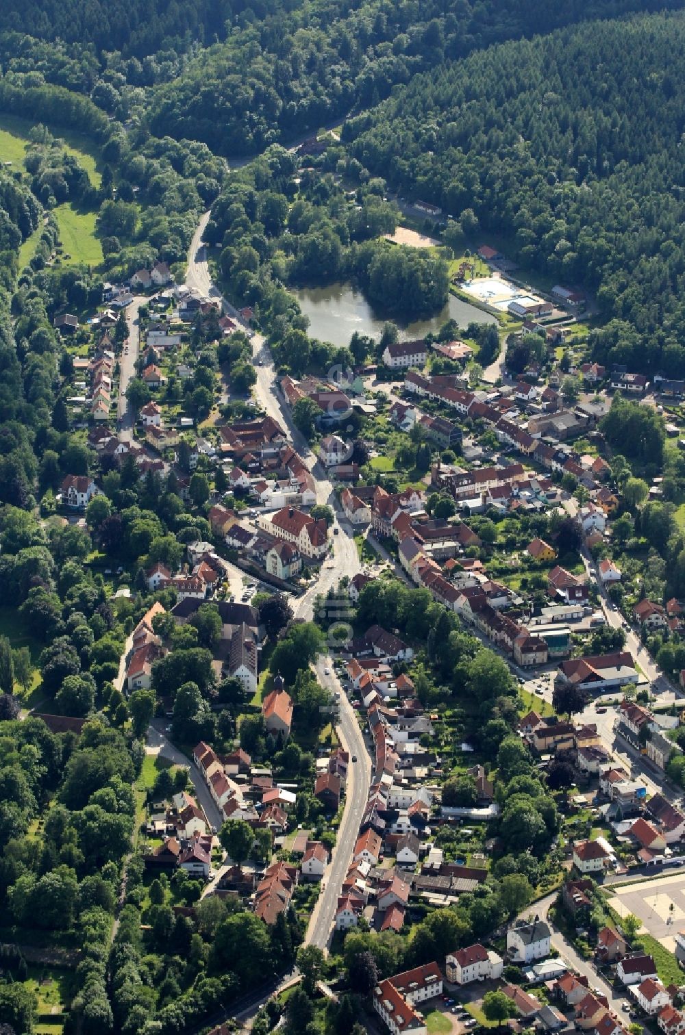 Luftbild Georgenthal/Thüringer Wald - Ortslage Georgenthal - Thüringer Wald im Bundesland Thüringen