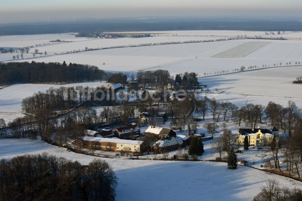 Krüssau aus der Vogelperspektive: Ortsteil Brandenstein in Krüssau im Bundesland Sachsen-Anhalt