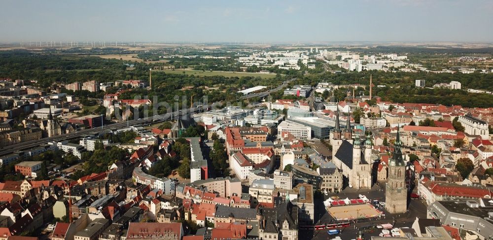 Luftbild Halle (Saale) - Ortsteil Glaucha in Halle (Saale) im Bundesland Sachsen-Anhalt, Deutschland