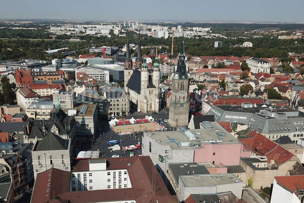 Halle (Saale) aus der Vogelperspektive: Ortsteil Glaucha in Halle (Saale) im Bundesland Sachsen-Anhalt, Deutschland