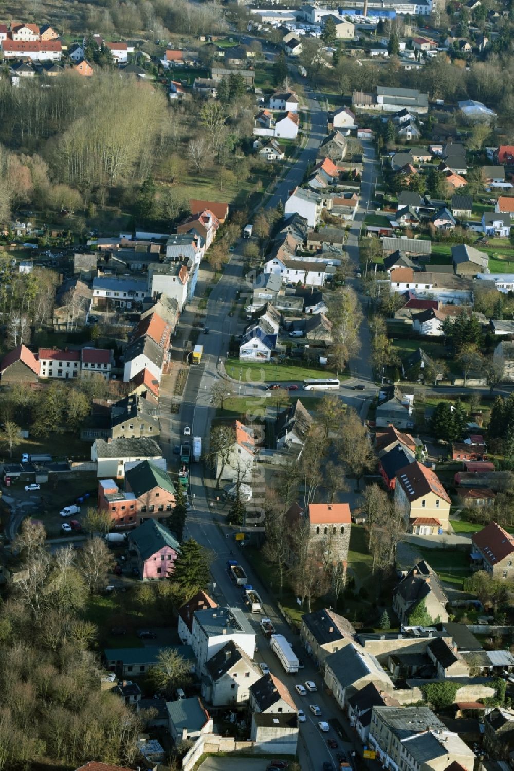 Luftbild Rüdersdorf - Ortsteil Herzfelde in Rüdersdorf im Bundesland Brandenburg