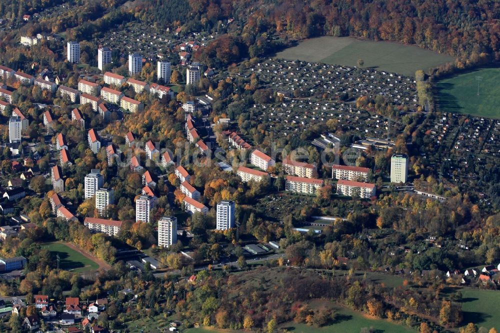 Jena von oben - Ortsteil Löbstedt von Jena in Thüringen