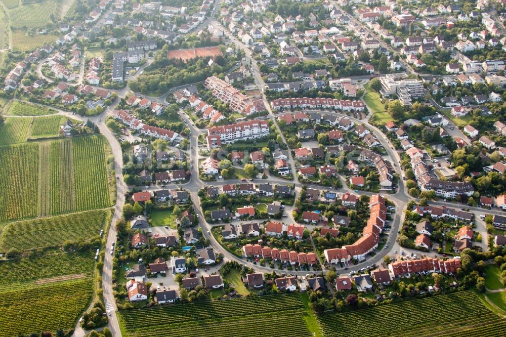 Neustadt an der Weinstraße von oben - Ortsteil Maconring im Ortsteil Hambach in Neustadt an der Weinstraße im Bundesland Rheinland-Pfalz, Deutschland