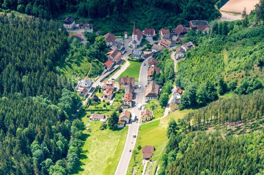 Luftaufnahme Triberg - Ortsteil Nussbach in Triberg im Bundesland Baden-Württemberg, Deutschland