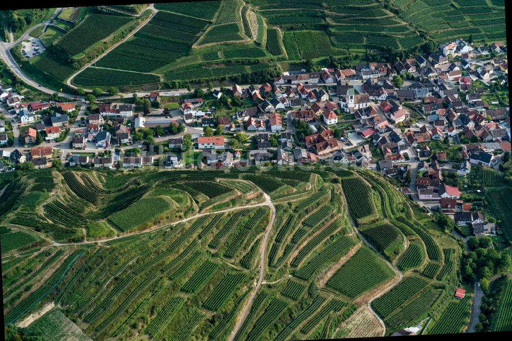 Vogtsburg im Kaiserstuhl aus der Vogelperspektive: Ortsteil Oberbergen in Vogtsburg im Kaiserstuhl im Bundesland Baden-Württemberg, Deutschland