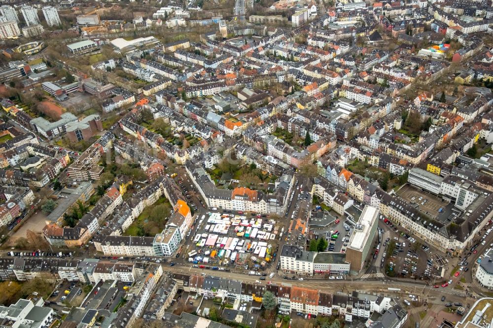 Luftaufnahme Essen - Ortsteil Rüttenscheid in Essen im Bundesland Nordrhein-Westfalen