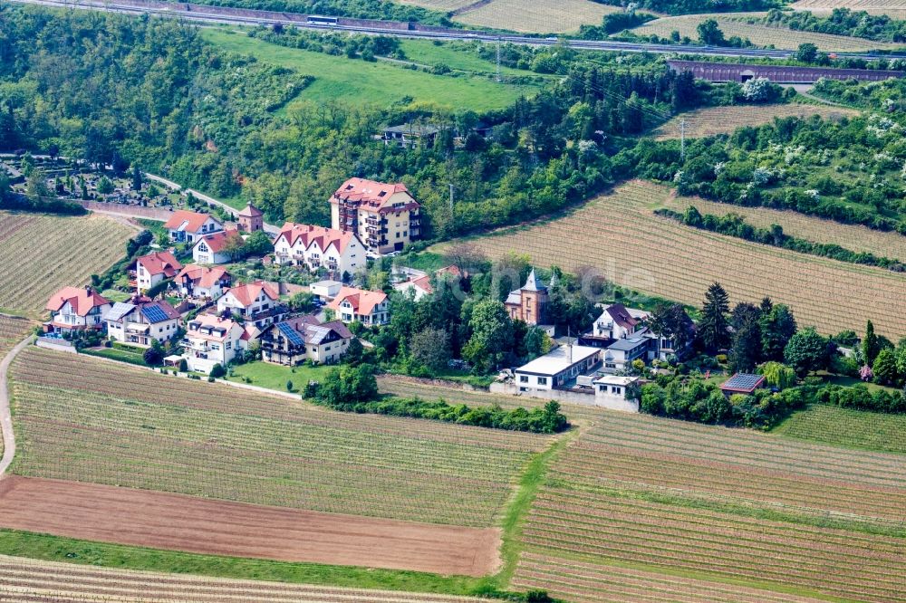 Neuleiningen aus der Vogelperspektive: Ortsteil an der Sausenheimerstraße in Neuleiningen im Bundesland Rheinland-Pfalz, Deutschland