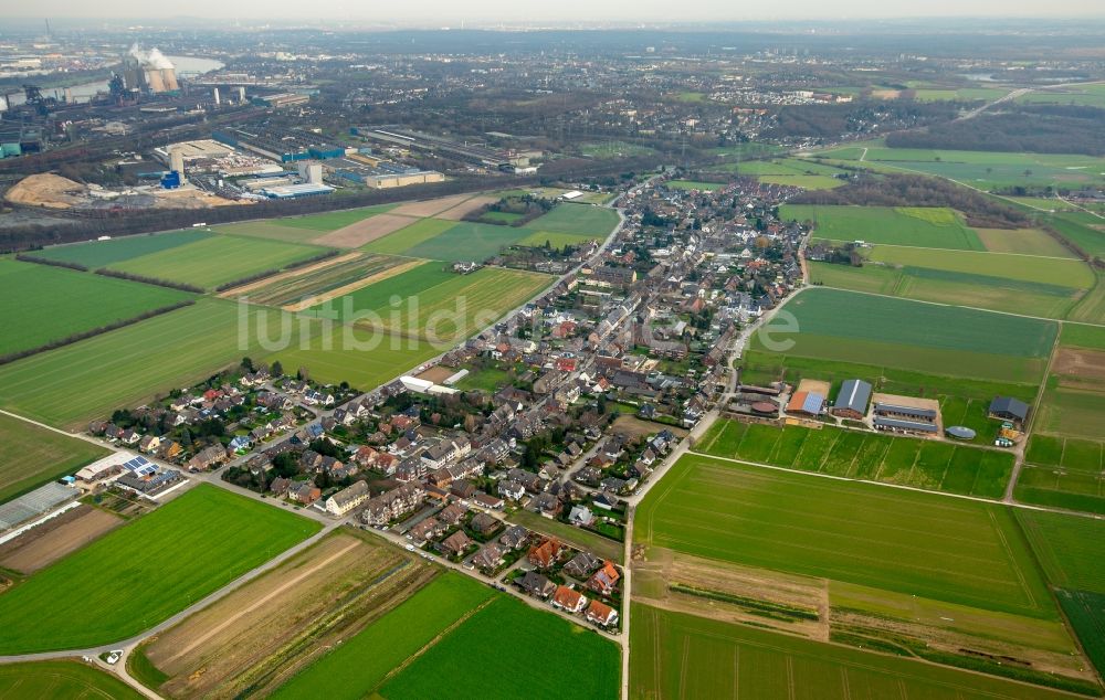 Luftaufnahme Duisburg - Ortsteil Serm ein Stadtteil von Mündelheim in Duisburg im Bundesland Nordrhein-Westfalen