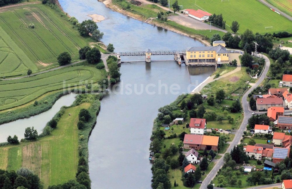 Krauthausen-Spichra von oben - Ortsteil Spichra der Gemeinde Krauthausen im Bundesland Thüringen