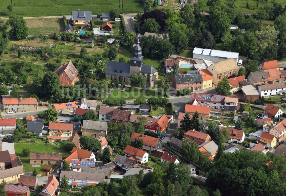 Utenbach von oben - Ortsteil Utenbach von Apolda im Bundesland Thüringen