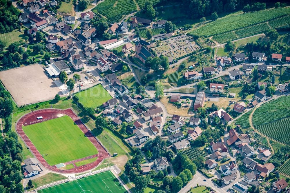 Kappelrodeck von oben - Ortsteil Waldulm in Kappelrodeck im Bundesland Baden-Württemberg, Deutschland